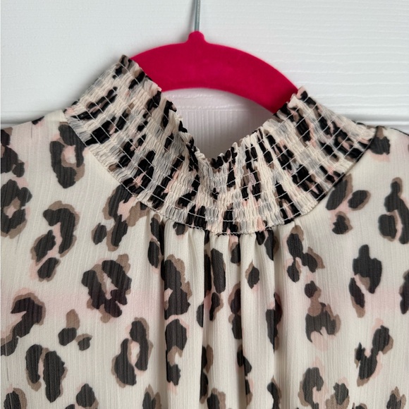 Express Leopard Print Ruffle Dress - Picture 3 of 5